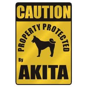    PROPERTY PROTECTED BY AKITA  PARKING SIGN DOG: Home Improvement