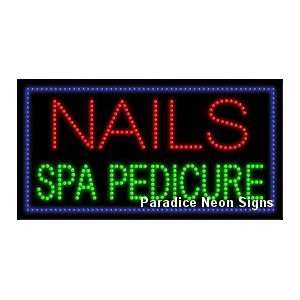  Nails Spa Pedicure LED Sign 17 x 32: Sports & Outdoors