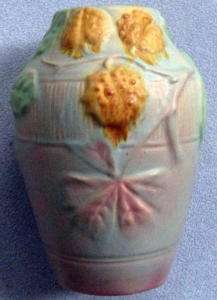 LG Arts &Crafts Weller Fru Russet Drippy Buckeye Vase  