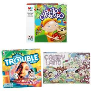  Hasbro Hi Ho Cherry O, Candy Land, And Trouble Classic Board Game 