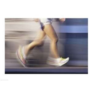  Low section view of a person running Poster (24.00 x 18.00 