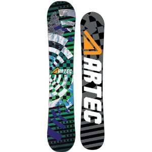  Artec Alt Rocker Snowboard  158cm Black Green Base 
