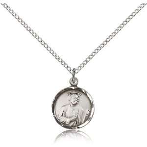 Saint Jude Medals   Sterling Silver St. Jude Pendant Including 18 Inch 