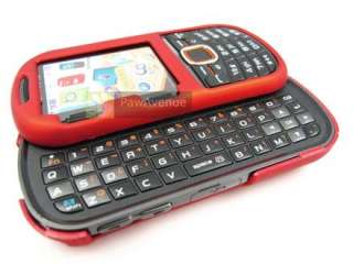 RED Rubberized Phone Cover Case Samsung Intensity 2  