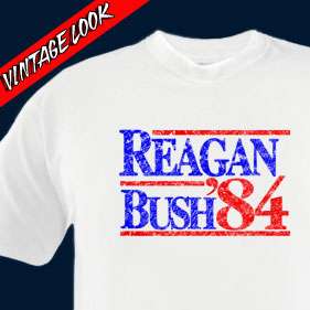 REAGAN BUSH 84 republican vintage look TEE   all sizes  