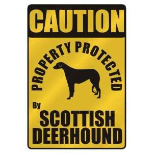   PROTECTED BY SCOTTISH DEERHOUND  PARKING SIGN DOG: Home Improvement