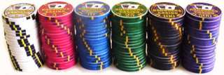 500 ROUNDERS CASINO CHIPCO POKER CHIPS WITH CASE  