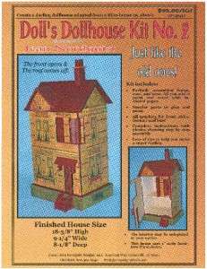 Jean Nordquists Antique Style 18 High Dollhouse Wooden Kit No. 2 to 