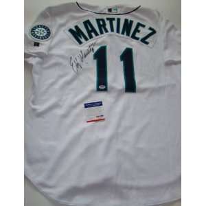   Edgar Martinez SIGNED Authentic Russell Jersey PSA: Sports & Outdoors