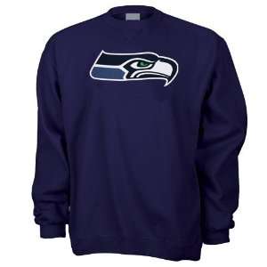  Reebok Seattle Seahawks Navy Blue Logo Premier Sweatshirt 