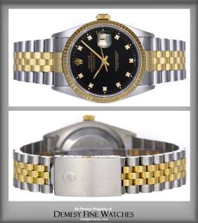 Rolex Datejust Mens 2 Tone Watch 16233  