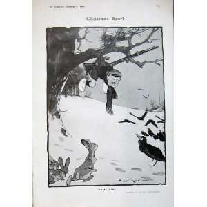   1905 Cartoon Boy Tree Gun Shooting Birds Hare Rowntree