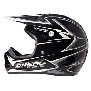  ONeal 5 Series Friction Motorcycle Helmet   Black/Silver 