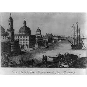   ville Ã  QuÃ©bec vers le fleuve St. Laurent 1770