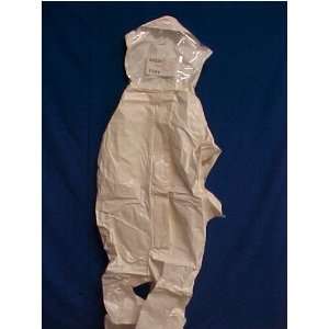   White Saranex Coverall w/ Front Visible Entry