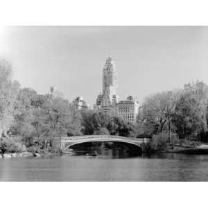 New York City, Central Parks Bow Bridge, View of Bridge Looking East 