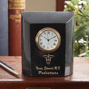  Personalized Medical Doctor Marble Desk Clock