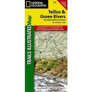  Tellico and Ocoee Rivers, Cherokee National Forest Map 