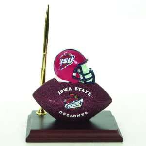   State Cyclones Football Clock and Pen Office Desk Set: Home & Kitchen
