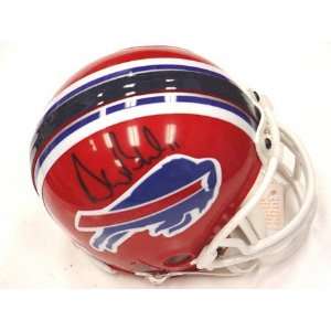 Drew Bledsoe Buffalo Bills Autographed Mini Helmet:  Sports 