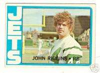 1972 Topps #13 John Riggins RC Jets VGEX EX  