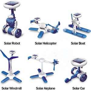  6 in 1 Robot DIY Educational Solar Kit (White + Blue 