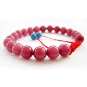  8mm Red Stone Beads Tibetan Buddhist Mala Bracelet for 