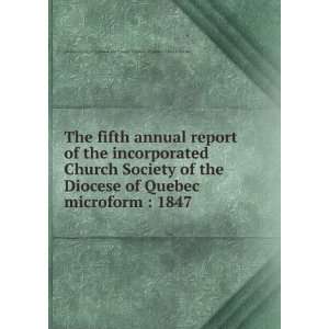 fifth annual report of the incorporated Church Society of the Diocese 