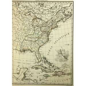  Malte Brun Map of United States and Cuba (1812) Office 