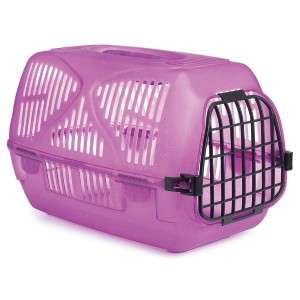 ProSelect Sparkle Pet Dog Plastic Carrier Crate Magenta  