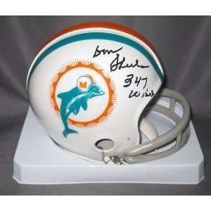 Don Shula Autographed Dolphins Mini Helmet w/347 Wins  