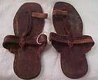traditional hippie, boho, child indian buffalo leather sandals size 