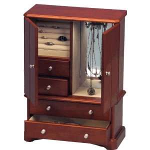  Large Mission Walnut Jewelry Box: Home & Kitchen