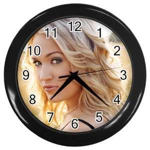  Carrie Underwood Wall Clock (Black): Home & Kitchen