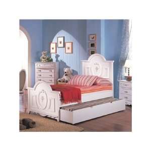   Home 400101Series Vernon Panel Bedroom Set in White Furniture & Decor