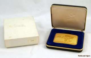 Vintage Limited Ed John Deere Belt Buckle Gold Planter  