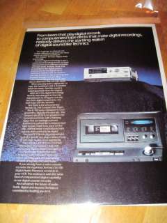 TECHNICS SL P10 CD PLAYER/SV P100 DIGITAL RECORDER AD  