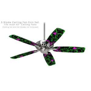 Ceiling Fan Skin Kit (fits most 42inch fans)   Twisted Garden Green 