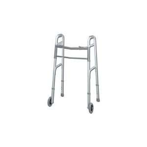  Walker Foldng 2 Btn W 5wh Size: ADULT: Health & Personal 