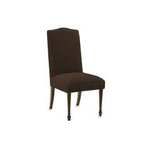   Morgan Side Chair, Leather, Chocolate, Dark Walnut: Furniture & Decor