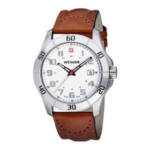 Mens Wenger 70485 Alpine Watch with Leather Band  Sports 