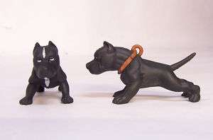 BLACK Pit bull Dog 2 New Figure Hood Hounds Homies  