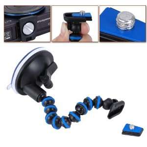  Vacuum Cup Flexible Monopod Stand For Camera DV GPS (Blue 