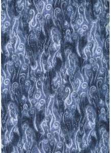 SWIRLING SNOW BLIZZARD IN BLUE~ Cotton Quilt Fabric  