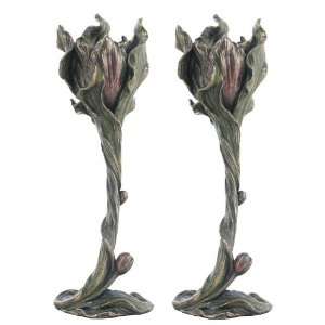  Tulip Flower Candle Holder, Set of 2