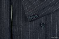 2300 DOLCE & GABBANA Italy Gray/Blue Wool 3 Buttons Flat Front 42R 42 