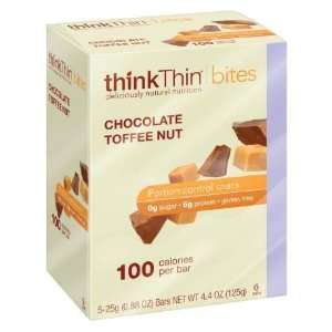 thinkThin Bites 100 Calorie Bars (6 boxes; 5 bars each), Toffee Nut, 6 