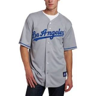 MLB Mens Los Angeles Dodgers Replica Baseball Jersey, Road Gray