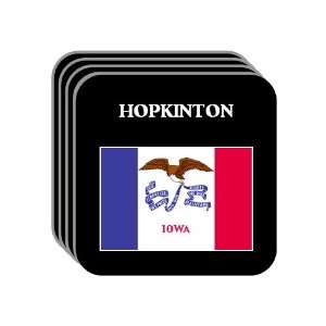 US State Flag   HOPKINTON, Iowa (IA) Set of 4 Mini Mousepad Coasters