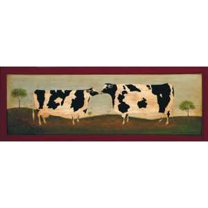  Warren Kimble   Kissing Cows, Size 32 x 32 Canvas Finish 